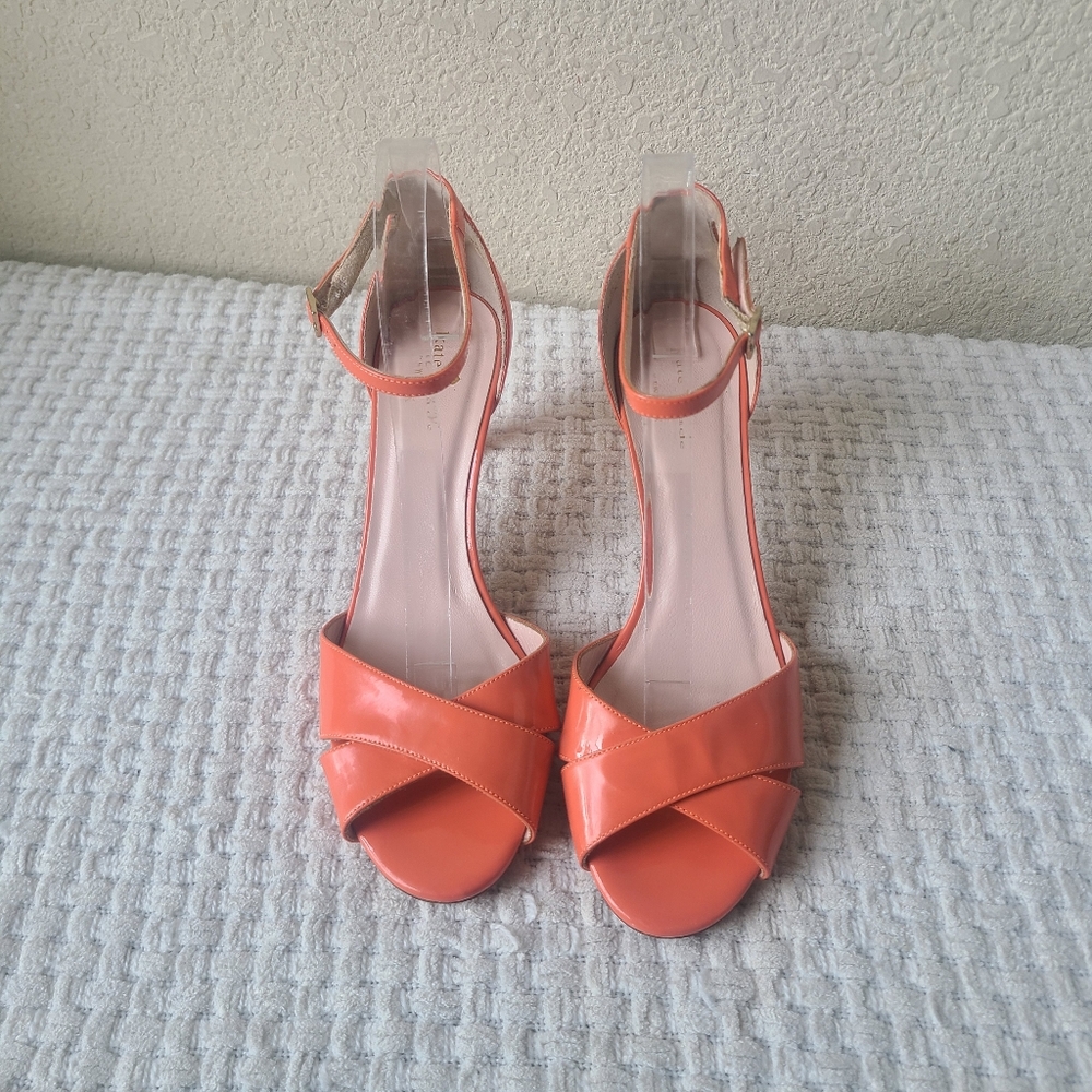Kate Spade Elegant Orange Heeled Sandals Women's Size 9 - Picture 3 of 11